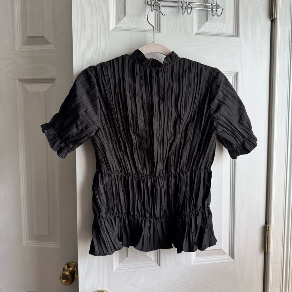 Zara Black Ruffled Top - Picture 4 of 4